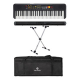 Kit Teclado Yamaha Psr-f52 + Bag Harmonics+ Suporte Ask Si99
