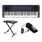 Kit Teclado Yamaha Psre273 Portátil Com Banqueta E Pedal