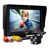 Kit Tela 4' Monitor Lcd Câmera De Ré Veicular Estacionamento