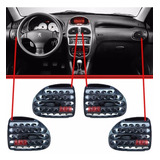 Kit Tela Grade Ar Difusor Painel Central Lateral Peugeot 206