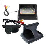 Kit Tela Monitor Retratil Carro Camera