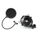 Kit Tela Pop Filter + Aranha Shock Mount Para Microfone