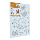 Kit Tela Riscada Para Pintura Iniciante E Infantil 20x30 