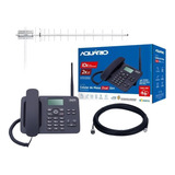 Kit Telefone De Mesa Rural Dual Chip Quadriband Ca-42s C/ Nf