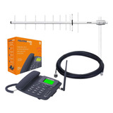 Kit Telefone Rural Celular Desbloqueado Com Gprs - Completo!