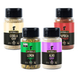 Kit Temperos Cebola, Alho, Páprica E Lemon Canta Gallo