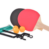 Kit Tenis De Mesa 2 Raquetes Rede 3 Bolinhas Ping Pong
