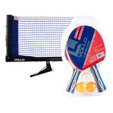 Kit Tênis De Mesa Ping Pong 2 Raquetes Rede Suporte 3 Bolas