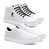 Kit Tenis Polo Masculino Bota + Tenis Slip On Original Leve