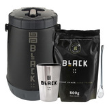Kit Tereré Black Erva Garrafa Cuia Bomba E Erva Pura Folha