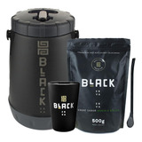 Kit Tereré Black Erva Garrafa Cuia Bomba Erva Menta Boldo
