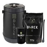 Kit Tereré Black Erva Garrafa Cuia Bomba Erva Pura Folha