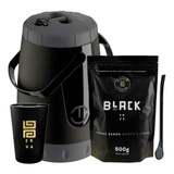Kit Tereré Black Erva Garrafa Lisa Cuia Erva Menta E Limão