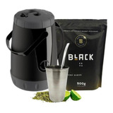 Kit Tereré Garrafa + Copo Inox + Bomba Lisa + Erva Black