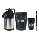 Kit Terere Teres Garrafa Inox Bomba Copo E Erva Menta Black