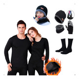 Kit Térmico Camisa Calça + Touca Cachecol Luva Touch + Meia