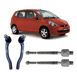 Kit Terminal Direcao +braço Axial Honda Fit 2003 2004 2005