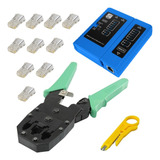 Kit Testador Alicate Crimpar Cabo Rede Rj45 Rj11 + Decapador