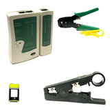 Kit Teste Cabo Rede + Alicate Crimpar Rj45 Rj11 + Decapador
