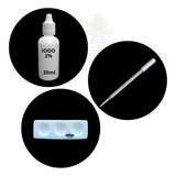 Kit Teste Do Iodo 2% Para Mostura 3 Cavidade Em Porcelana