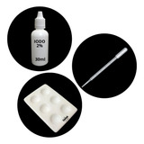 Kit Teste Do Iodo 2% Para Mostura 6 Cavidade Em Porcelana