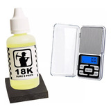 Kit Teste Ouro - Pedra De Toque + Ácido 18k + Balança 200g