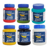 Kit Tinta Acrylic Colors 250ml Com 5 Cores Básicas Acrilex 