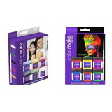 Kit Tinta Facial Liquida 06 Cores 15ml+6 Cores Fluorescentes