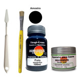 Kit Tinta Para Couro + Massa