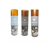 Kit Tinta Spray Metalico Ouro Velho + Ouro Rose + Cobre