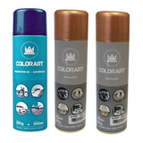 Kit Tinta Spray P/ Pintar Plásticos De Ouro Rose C/ Promotor