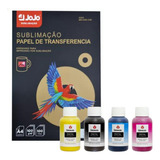 Kit Tinta Sublimática + 100 Folhas Papel Jojo A4 Fundo Rosa