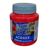 Kit Tinta Tecido - Preto E Vermelho - 250 Ml