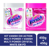 Kit Tira Manchas Oxi Action 450g + Crystal White 450g Vanish