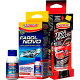 Kit Tira Riscos Manchas + Revitalizador Limpa Farol Luxcar