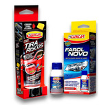 Kit Tira Riscos Porta Vidro + Revitalizador Líquido De Farol