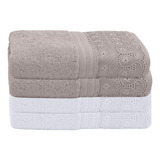 Kit Toalha De Mão Fio Egípcio Buettner 4pç Lavabo Renascença