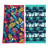 Kit Toalha De Praia Leve C/ Rápida Absorção Não Junta Areia