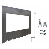 Kit Toldo Cortina Retrátil 2,8 X 3 Lona Visor + Kit De Peças