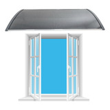 Kit Toldo Policarbonato Cinza 50cm X 1 Metro Portas