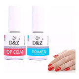 Kit Top Coat + Primer Unhas De Gel Manicure Nail + Brinde