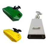 Kit Torelli Bloco Sonoro Grave E Agudo + Cowbell Cromado 6''