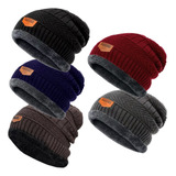 Kit Touca De Lã Forrada + Luva Unisex Adulto Toca Gorro Frio