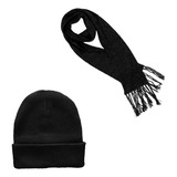 Kit Touca E Cachecol Echarpe Maxi Gola Tricot Inverno Beanie