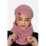 Kit Touca E Gola Lã Tricot Nevada Unissex