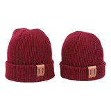 Kit Touca Gorro Mãe Filha(o) Unissex Frio Lã Acrílico 2 Pcs
