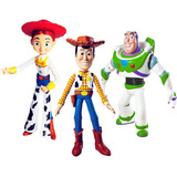 Kit Toy Story Bonecos Woody, Buzz E Jessie Disney - Líder