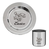 Kit Tramontina Prato Copo Inox Infantil