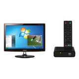 Kit Tranforma Monitor Vga Em Tv Digital Uhf Controle Remoto