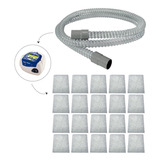 Kit Traqueia Tubo Mangueira + 20 Filtros Cpap S8 / S7 Resmed